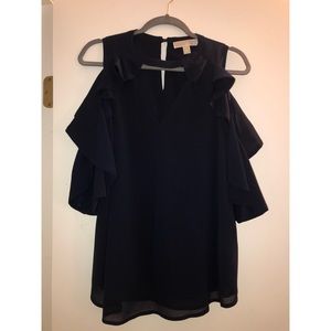 Michaels Kors cold shoulder and keyhole neck top